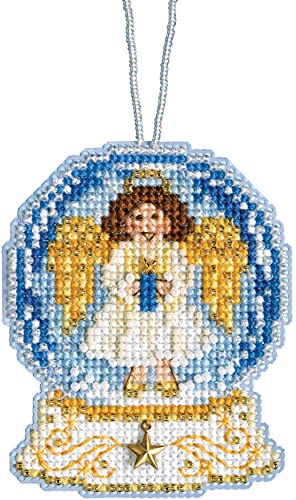 Angel Snow Globe Beaded Counted Cross Stitch Charmed Ornament Kit Mill Hill 2019 Snow Globes MH161935