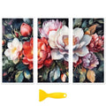 Peacoblue Dark Floral Rub On Transfers for Furniture Craft 6"x12" - style: Artistic flowers on dark