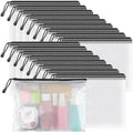 Umriox A5 Mesh Zipper Pouch Bags, 18 Pack Travel Bags, Office Supplies - color: Black, size: A5