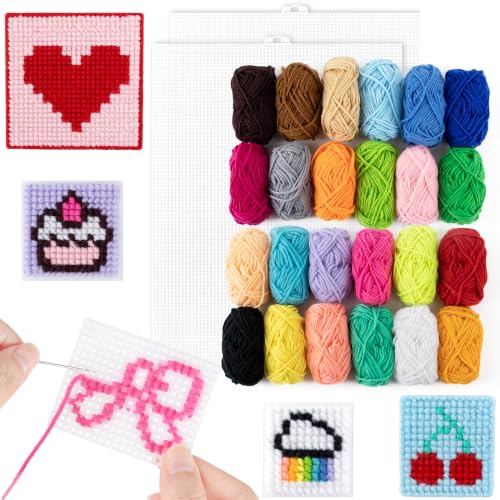BB Hapeayou Cross Stitch Kits Beginners Needlework Plastic Canvas Crafts