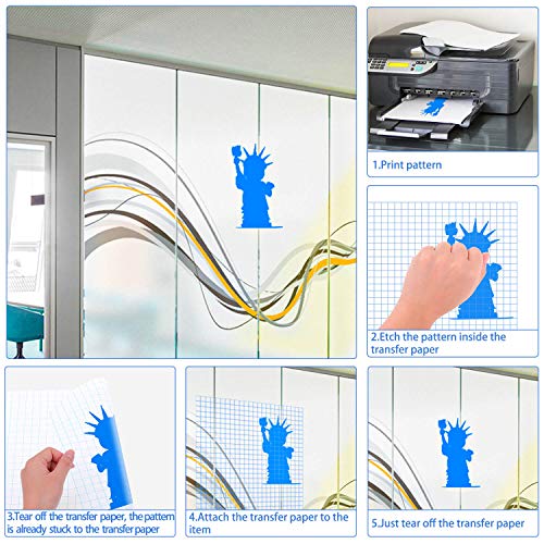 selizo Transfer Tape, 20 Pack Transfer Tape Clear Contact Paper for Craft - color: 20 Pack, size: Medium Tack Tape with Grid Lines