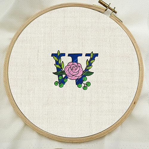 BENECREAT 4 Style 104PCS A-Z Flower Alphabet Water Soluble Hand Sewing Stabilizers, Boho Pattern Tear Away Embroidery Stabilizers for Carves, Shirts, Coats, Bags, Towels - color: A-z Flower Alphabet
