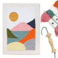 HAND U JOURNEY Landscape Punch Needle Kit, 14" x 10" Sunrise Pattern