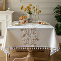 Oubonun Tablecloths for Rectangle Tables - color: Beige, Coffee Leaf, size: 120" x 55" (Rectangular)