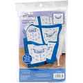 Janlynn Dragonfly Quilt Block Stamped Cross Stitch, 18 by 18-Inch, 6-Pack