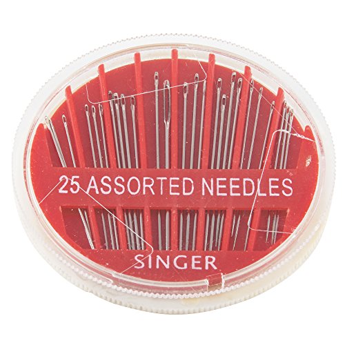SINGER Assorted Hand Needles in Compact, 25-Count (3 Pack), 75 Sewing Needles Total - size: 3-pack