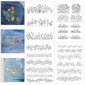 Flower Water Soluble Embroidery Patterns, 4 Sheets Stick and Stitch Embroidery Paper, Long Rattan Floral Tear Away Patterns Transfer Paper Customized Gifts for Hand Sewing Lovers Beginners - size: Flower Border