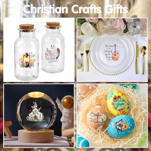 ZMRU 24 Sheets Vintage Christian Rub On Transfers for Crafts, Bible Verse Stickers for Wood,Furniture Decals, Glass Candle Holder, Porcelain, Candles, Sympathy Gifts, Fabric Projects,3 * 3inch - color: Christ-Flower Language