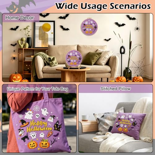 Louise Maelys Halloween Embroidery Kit for Beginners with Pumpkin Ghost - color: Happy Halloween