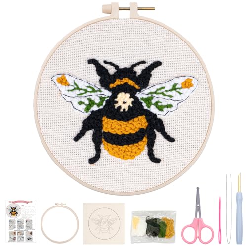 Nuberlic Bee Punch Needle Kit for Beginners