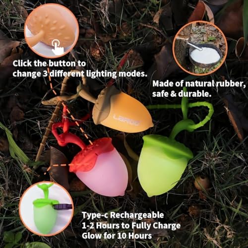 LaRoo LED Dog Collar Charm, Rechargeable Light with 3 Modes, Natural Rubber Pet Safety Light, 5 Hour Glow(Yellow) - color: Yellow-C