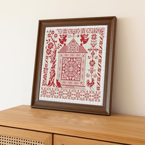 FREEBLOSS 11CT Cross Stitch Kits 18x18in Country House Theme