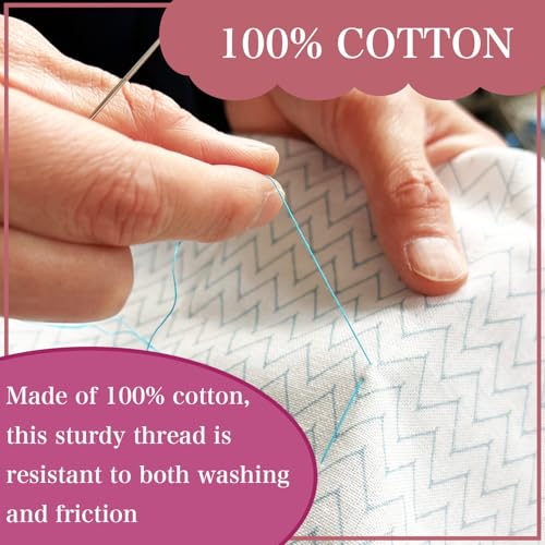 Daruma Sashiko Mini Skein Thread Set 100% Cotton Embroidery Floss for Hand Stitching and Crafts | Zipper Bag & 3 Bird Thread Cards | Made in Japan (23 Colors/Thick) - color: 23 Colors / Thick