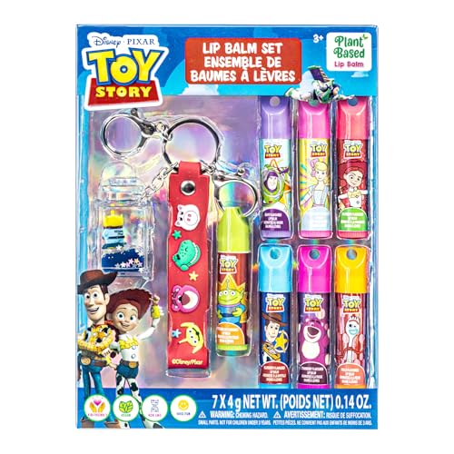 Toy Story Keychain Lip Balm Set, 7-Piece Plant-Based, Ages 3+ - color: Toy Story