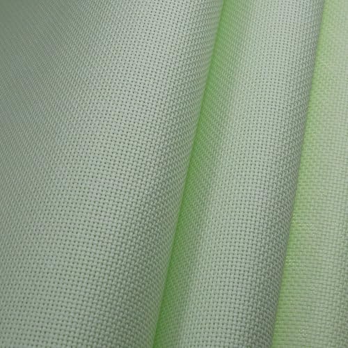 KCS 3 pc of 15" x 18"(38cmx45cm) Counted Cross Stitch Cotton Aida Cloth Needlework Rolled Fabric Box,18CT,Light Green - color: Light Green, size: 18CT