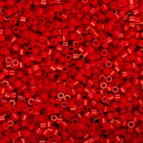 John Bead 25g Cylin Beads Dark Red Matte 11/0 Glass Cylindrical Seed Beads for Jewelry Bracelets Necklaces Earrings Making Embroidery - color: Opaque Dark Red Matte