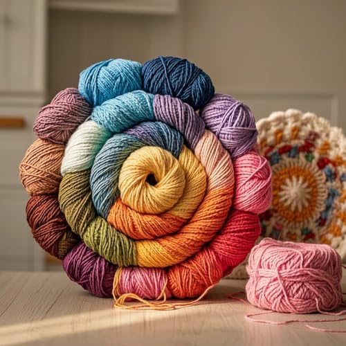 16 Rolls of Colorful Cotton Thread Ball Crochet Embroidery Rainbow Color Cross Stitch Thread Sewing for Cross Stitch Crafts(style2) - color: style2