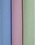 KCS 3 pc of 15" x 18"(38cmx45cm) Counted Cross Stitch Cotton Aida Cloth Needlework Rolled Fabric Box,18CT,Light Blue+Pink+Light Green - color: Light Blue+pink+light Green, size: 18CT