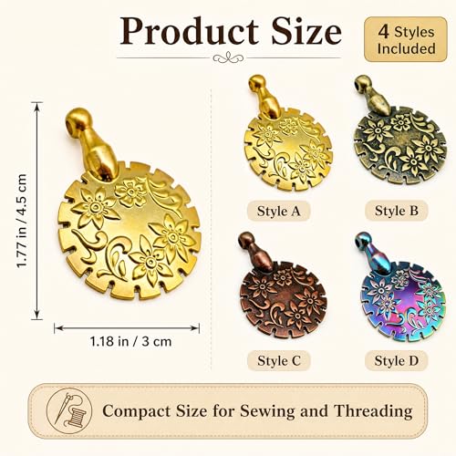 4 Pcs Pendant Thread Cutters for Knitting, Crochet, Sewing & Embroidery