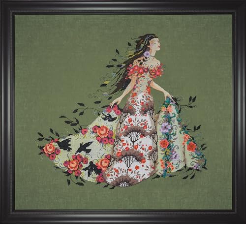 Mirabilia Blackbird Kit Beaded Counted Cross Stitch by Nora Corbett Designs MD188 (Bundle: Chart, Beads, Silk Floss)