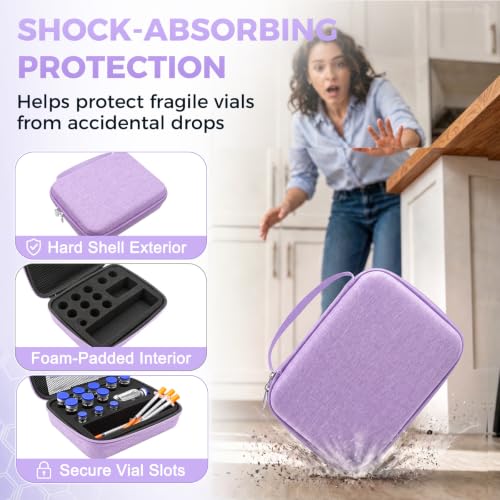 Peptide Case for Fridge, Insulin Vial Case for Diabetics - color: Purple-11×(1-10ml)+1*30ml