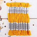 12 Skeins ThreadArt Cotton Embroidery Floss, Gold - color: Gold