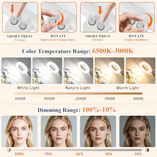 2200 Lumens 12X Esthetician Magnifying Floor Lamp, 3-Axis Magnifier - color: White, size: 12X