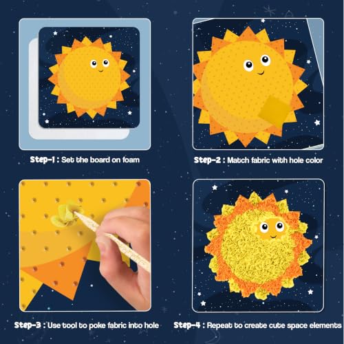 jackinthebox Poke Art Space Crafts Kits for Boys Kid, Activity Toy Ages 4-8 - style: Space
