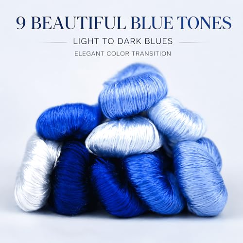Natural 100% Silk Thread, Handmade Embroidery Thread Silk Floss 9 Colors 110m Each (81) - color: 81