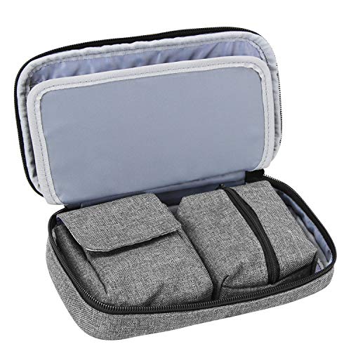 LUXJA Diabetic Supplies Travel Case, Gray - color: Gray