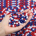 DUQGUHO Red White and Blue Beads, 6mm Patriotic Beads for Crafts - color: Red&Blue&White, size: 6mm
