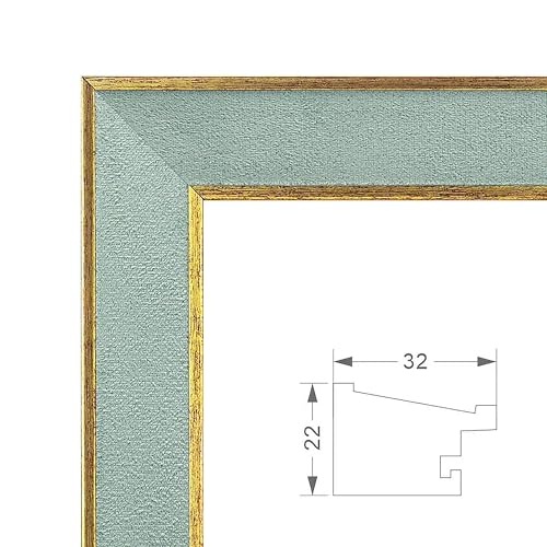 Suede 16x20 Frame - Single Frame, Christmas Elegant Mint 16 x 20 Poster Frame with Mat for 11x14, 16x20 Picture Frames for Artwork, Puzzles, Photos and Movie Posters - color: Mint, size: 16" x 20" / 11" x 14" mat
