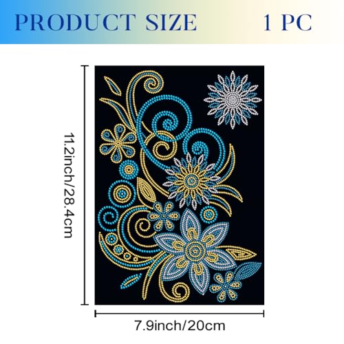 1 Pc Blue Rolled Floral Rhinestone Iron on Hotfix Transfer Decal, Bling DIY Patch Clothing Repair Applique T-Shirt Vest Shoes Hat Jacket Decor Clothing DIY Accessories - style: Blue Rolled Floral