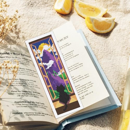 ORIGACH 6 Set Window & View Cross Stitch Bookmark Kit for Beginner - style: Window & View