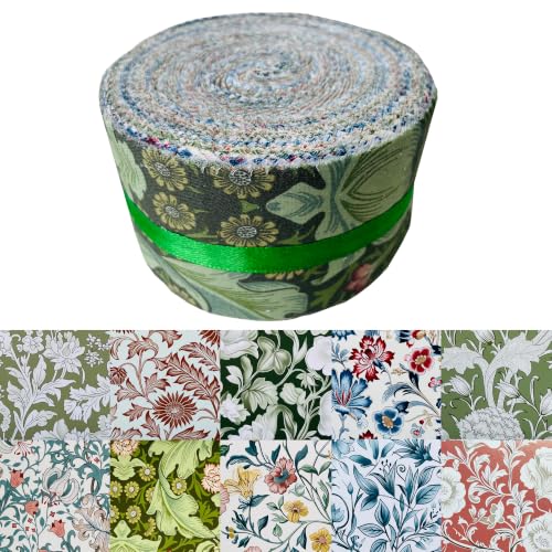 100% Cotton Quilting Fabric Jelly Roll Fabric-Morris Pattern A - color: Morris Pattern a