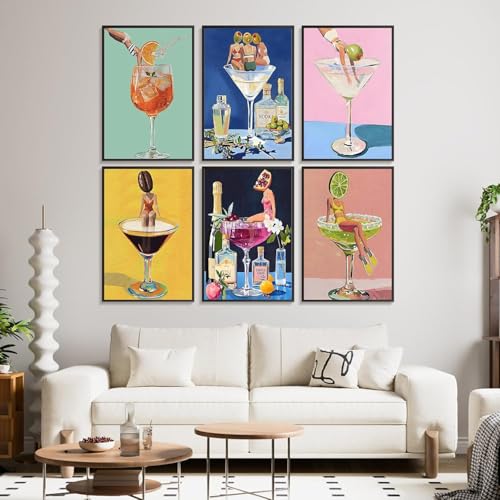 EIBEILI Diamond Art Kits for Adults-6P Wine Cocktail Diamond Painting Kits - color: DP04471
