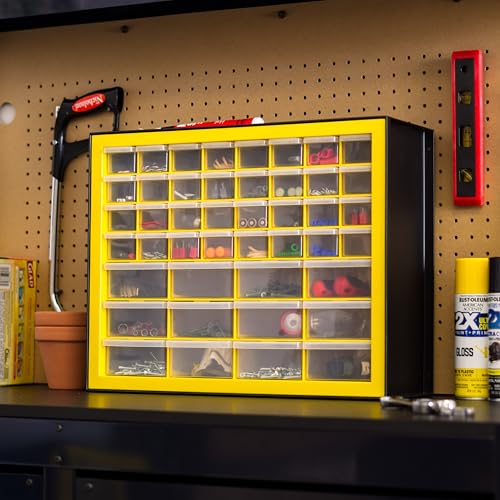 IRIS Plastic Hardware Storage Drawer, 44 Drawer Parts Cabinet - Yellow - color: Yellow, size: 44 Drawer