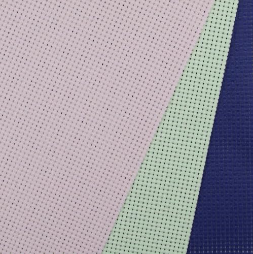 KCS 3 pc of 15" x 18"(38cmx45cm) Counted Cross Stitch Cotton Aida Cloth Needlework Rolled Fabric Box,11CT,Royal Blue+Light Green+Pink - color: Royal Blue+light Green+pink, size: 11CT