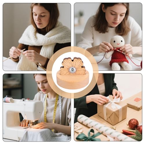 Thread Cutter Tool Flower Shape Wooden
