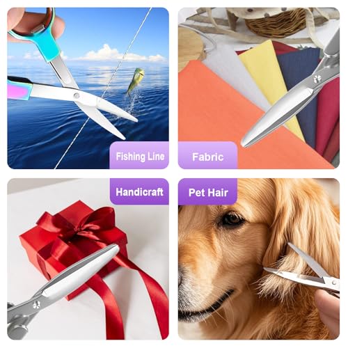 Mini Folding Scissors: Rainbow Stainless Steel Travel Scissors