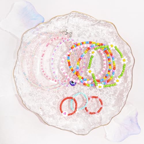Redtwo 3mm Glass Seed Beads for Jewelry Making, 8000PCS Bracelet Making Kit - size: 3mm-8000