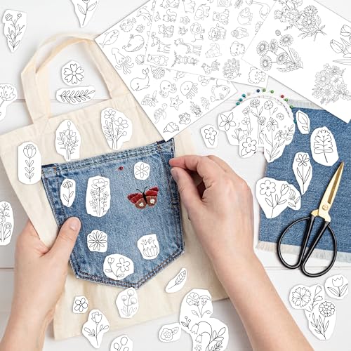 Water Soluble Embroidery Patterns, Stick and Stitch Paper for Sewing - style: animal 1308
