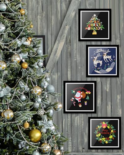 TINDTOP Christmas Embroidery Kit for Adult, Embroidery DIY Starter Kit - color: Christmas 4 Pack