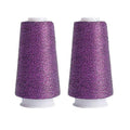 Truevalue 2 Balls Accessory Lurex Yarn, Shining Glitter Metallic Knitting-in Yarn, Sparkle Thread for Knitting and Crochet Sweater Shawl 5000 Yards (Violet Glitter) - color: Violet Glitter