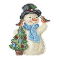 Mill Hill Feathered Friends Snowman Beaded Counted Cross Stitch Ornament Kit 2020 Jim Shore