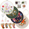wtisan 4 Pack Embroidery kit for Beginners Cross Stitch Kits for Adults - color: KIT 01