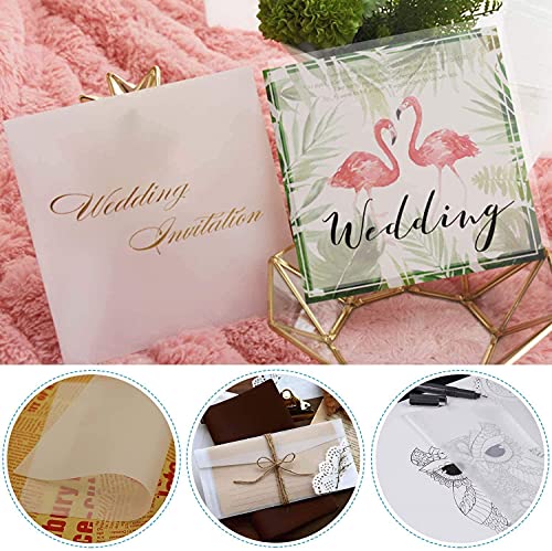 Translucent Vellum Paper 8.5x11 Inches, 50 Sheets Printable Transparent 93GSM/63LBS Vellum Paper for Printing Sketching Tracing Drawing - color: Translucent-50 Sheets