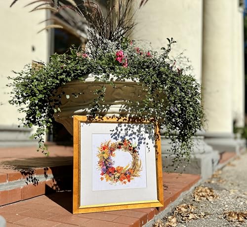 RIOLIS 1537 Wreath with Wheat Counted Cross Stitch Kit 11.75 x 11.75 in