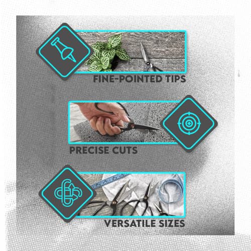 SE Chinese Scissors with Super Sharp Edges Suitable for Embroidery, sewing, Craft, Art Work, and Everyday Usage (8-6-4-Inch Bundle) - size: 8-6-4-Inch Bundle