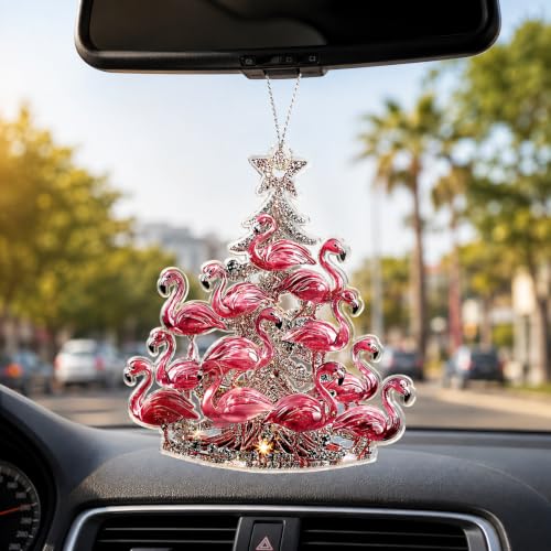 Flamingo Christmas Ornaments 2026 for Tree, Pink Flamingo Gifts Ornament - color: Flamingo Tree